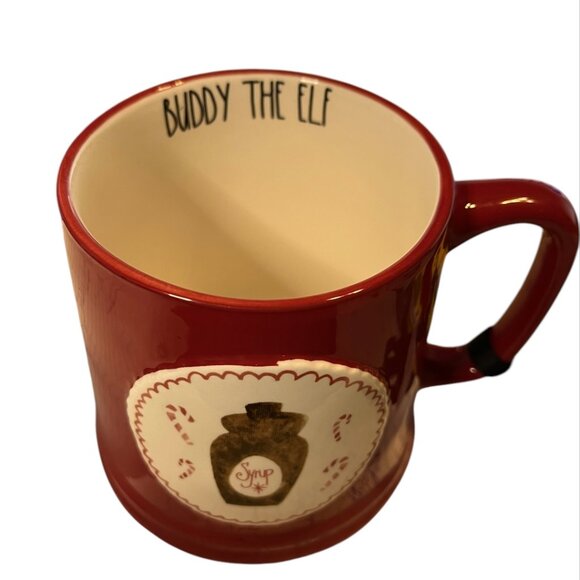 Red Rae Dunn Mug, Buddy The Elf Syrup Mug, 20oz Ceramic Coffee Cup Gift (NWT) - Picture 2 of 4